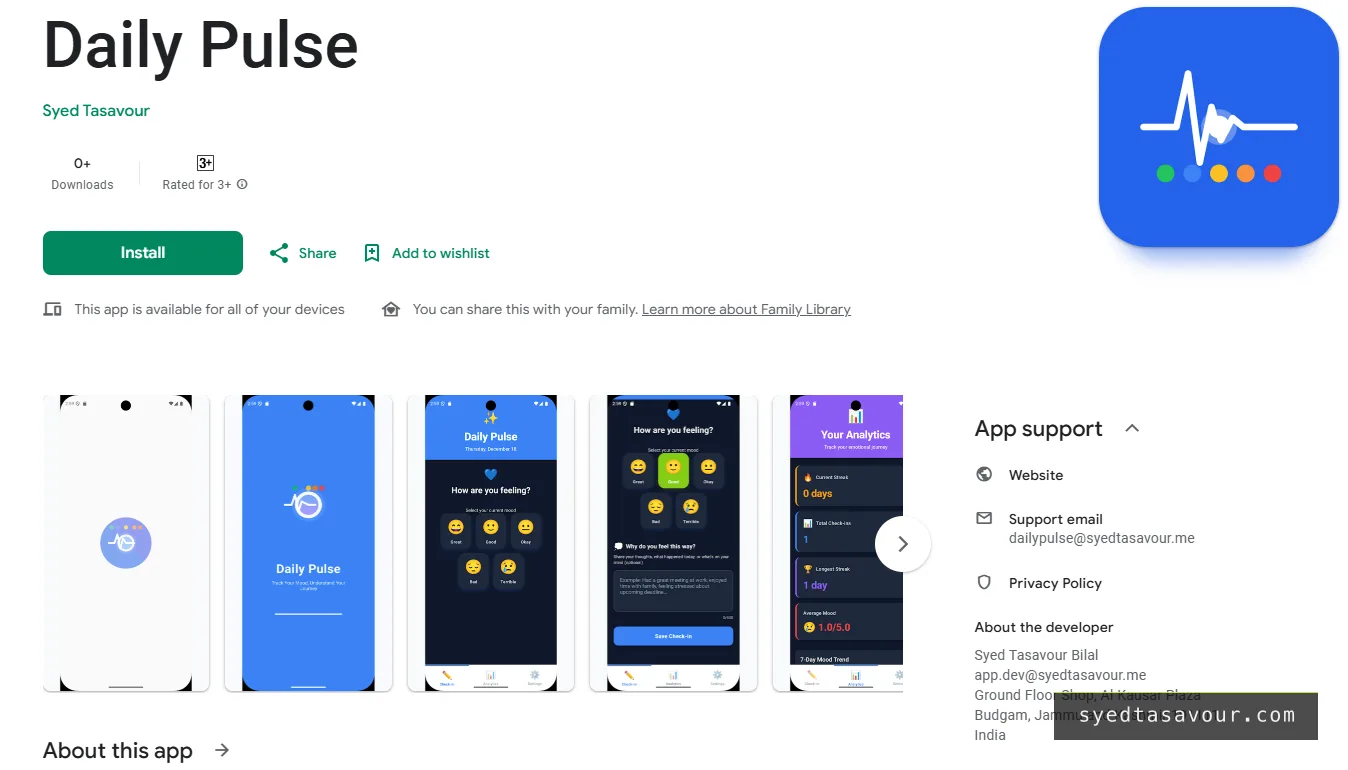 Daily Pulse — screenshot of the shipped interface