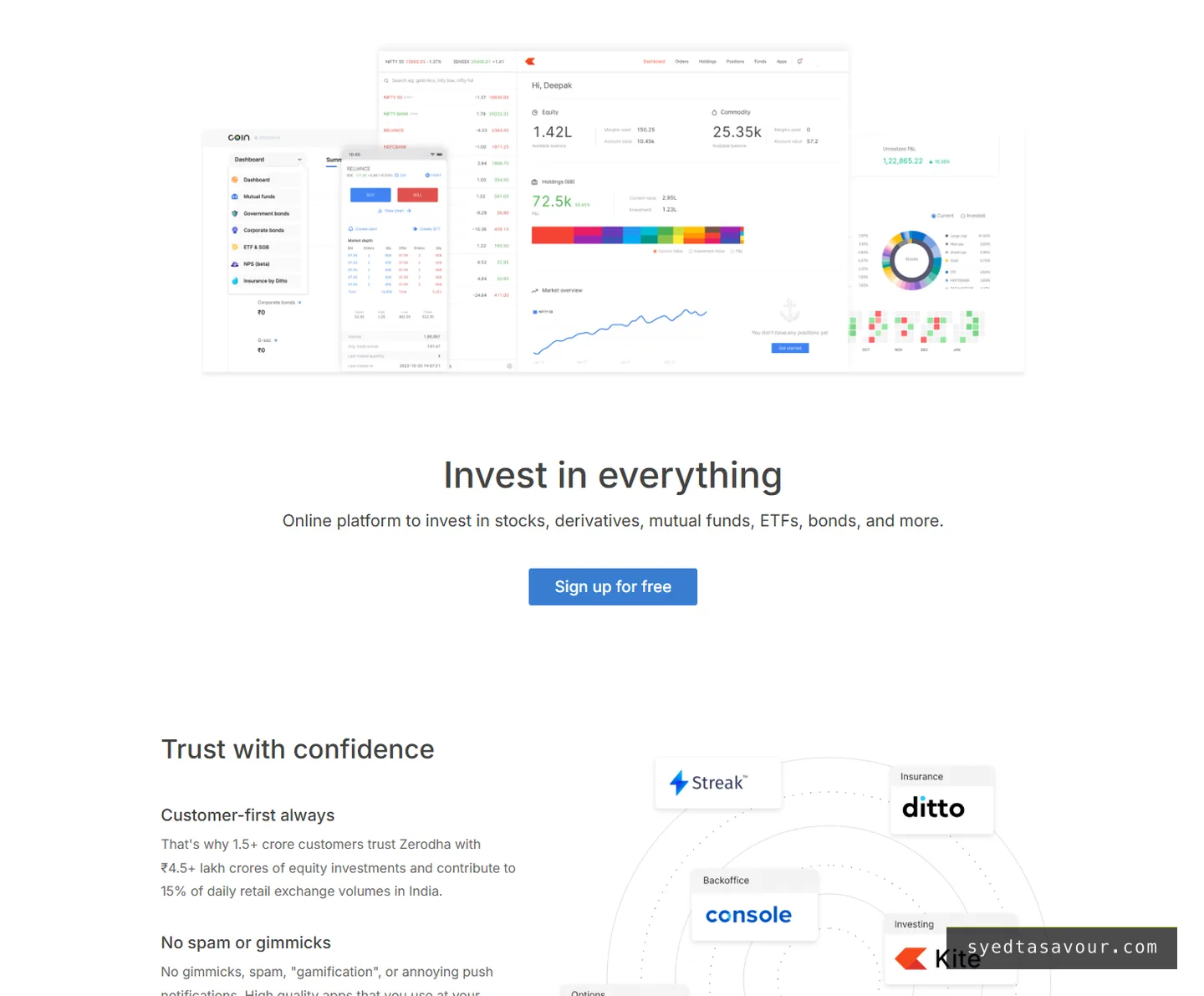 TradeSphere — screenshot of the shipped interface